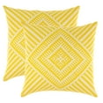 thumbnail image 1 of TreeWool (Pack of 2) Kaleidoscope Accent Decorative Square Cotton Throw Pillow Covers (16" x 16", Yellow), 1 of 6