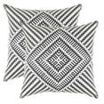 thumbnail image 1 of TreeWool (Pack of 2) Kaleidoscope Accent Decorative Square Cotton Throw Pillow Covers (20" x 20", Black), 1 of 6