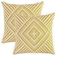 thumbnail image 1 of TreeWool (Pack of 2) Kaleidoscope Accent Decorative Square Cotton Throw Pillow Covers (20" x 20", Mustard), 1 of 6