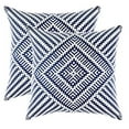 thumbnail image 1 of TreeWool (Pack of 2) Kaleidoscope Accent Decorative Square Cotton Throw Pillow Covers (20" x 20", Navy Blue), 1 of 5