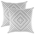 thumbnail image 1 of TreeWool (Pack of 2) Kaleidoscope Accent Decorative Square Cotton Throw Pillow Covers (20" x 20", Sleet Gray), 1 of 6