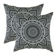 thumbnail image 1 of TreeWool (Pack of 2) Mandala Accent Cotton Decorative Square Throw Pillow Covers (20" x 20", Black), 1 of 6