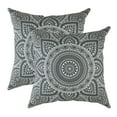 thumbnail image 1 of TreeWool (Pack of 2) Mandala Accent Cotton Decorative Square Throw Pillow Covers (20" x 20", Graphite Gray), 1 of 6