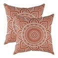 thumbnail image 1 of TreeWool (Pack of 2) Mandala Accent Cotton Decorative Square Throw Pillow Covers (24" x 24", Rust), 1 of 6