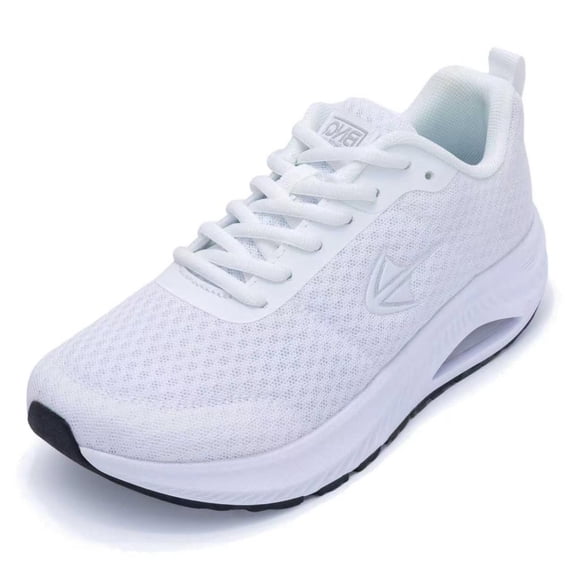 Treecher Wide Toe Box Shoes Women Arch Support Walking Shoes for Plantar Fasciitis Orthotic Tennis Sneakers White Size 9.5