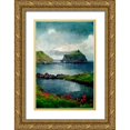 thumbnail image 1 of Treechild 11x14 Gold Ornate Wood Framed with Double Matting Museum Art Print Titled - Beautiful Islands No 1, 1 of 4