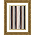 thumbnail image 1 of Treechild 11x14 Gold Ornate Wood Framed with Double Matting Museum Art Print Titled - Gentle Color Stripes, 1 of 4