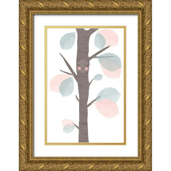 Treechild 11x14 Gold Ornate Wood Framed with Double Matting Museum Art Print Titled - Little Tree