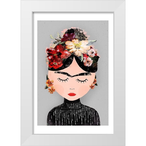 Treechild 11x14 White Modern Wood Framed Museum Art Print Titled - Frida (Special Edition)