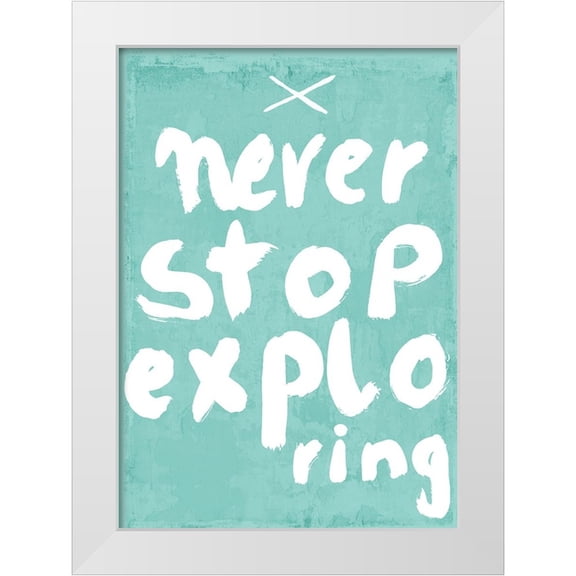 Treechild 11x14 White Modern Wood Framed Museum Art Print Titled - Never Stop Exploring