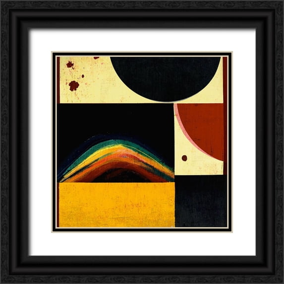 Treechild 12x12 Black Ornate Wood Framed with Double Matting Museum Art Print Titled - The Space Rainbow