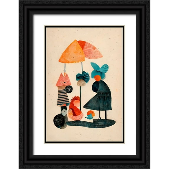 Treechild 13x18 Black Ornate Wood Framed with Double Matting Museum Art Print Titled - Granny And Friends