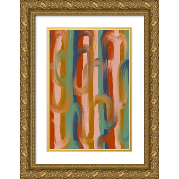 Treechild 13x18 Gold Ornate Wood Framed with Double Matting Museum Art Print Titled - Chains