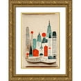 thumbnail image 1 of Treechild 14x18 Gold Ornate Wood Framed with Double Matting Museum Art Print Titled - The Paper City, 1 of 4