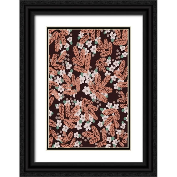 Treechild 17x24 Black Ornate Wood Framed with Double Matting Museum Art Print Titled - Autumn Blossoms