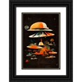 thumbnail image 1 of Treechild 17x24 Black Ornate Wood Framed with Double Matting Museum Art Print Titled - Flying Saucers, 1 of 4