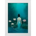 thumbnail image 1 of Treechild 17x24 White Modern Wood Framed Museum Art Print Titled - In The Pond, 1 of 4