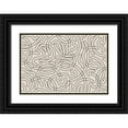 thumbnail image 1 of Treechild 18x13 Black Ornate Wood Framed with Double Matting Museum Art Print Titled - Simple Tube Line Pattern, 1 of 4