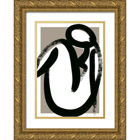 Treechild 18x24 Gold Ornate Wood Framed with Double Matting Museum Art Print Titled - Closer