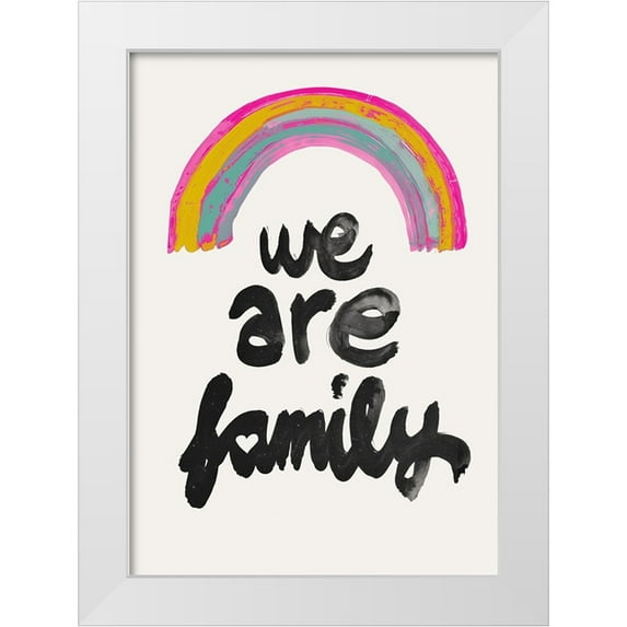 Treechild 18x24 White Modern Wood Framed Museum Art Print Titled - We Are Family