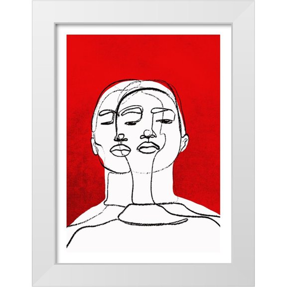 Treechild 19x24 White Modern Wood Framed Museum Art Print Titled - Twins