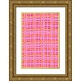 thumbnail image 1 of Treechild 23x32 Gold Ornate Wood Framed with Double Matting Museum Art Print Titled - Pink Plaid, 1 of 4