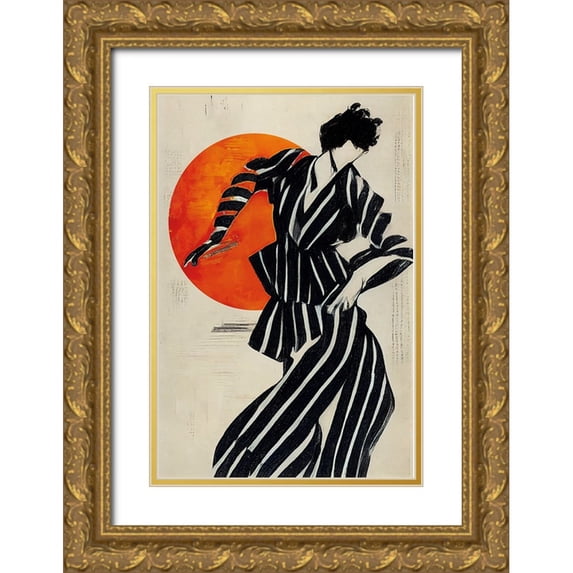 Treechild 23x32 Gold Ornate Wood Framed with Double Matting Museum Art Print Titled - The Dancer