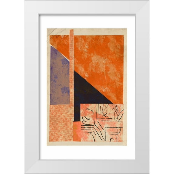 Treechild 23x32 White Modern Wood Framed Museum Art Print Titled - Geometric Shapes