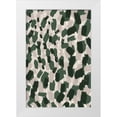 thumbnail image 1 of Treechild 23x32 White Modern Wood Framed Museum Art Print Titled - Green Dabs, 1 of 4
