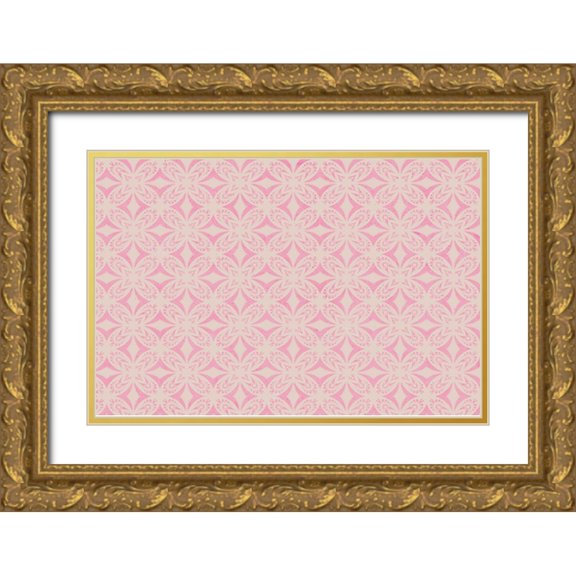 Treechild 24x17 Gold Ornate Wood Framed with Double Matting Museum Art Print Titled - Pastel Symmetrical Pattern