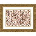 thumbnail image 1 of Treechild 24x17 Gold Ornate Wood Framed with Double Matting Museum Art Print Titled - Wavey Beige Pattern Square, 1 of 4