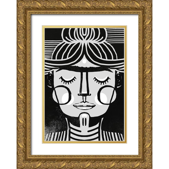 Treechild 24x32 Gold Ornate Wood Framed with Double Matting Museum Art Print Titled - Dreaming Frida