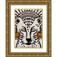 thumbnail image 1 of Treechild 24x32 Gold Ornate Wood Framed with Double Matting Museum Art Print Titled - Tiger (Light Version), 1 of 4