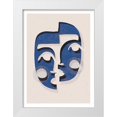 thumbnail image 1 of Treechild 24x32 White Modern Wood Framed Museum Art Print Titled - The Mask (Blue), 1 of 4
