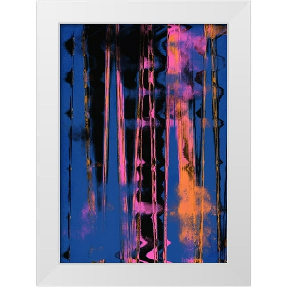 Treechild 24x32 White Modern Wood Framed Museum Art Print Titled - Time Machine (Blue)