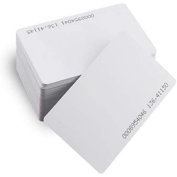 Treedix 100PCS ID Card Proximity Support ID Smart Card 125khz 0.8mm Thick Entry Access Control System,Key Card,Membership Card
