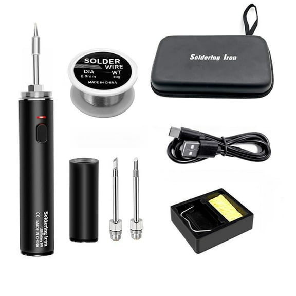 Treedix 10W Cordless Soldering Iron Pen USB Type-C Charging Soldering Tool Household Hand-held Soldering Pen Integrated Heating Core Adjustable Temperature Soldering Tool for Electronics,DIY