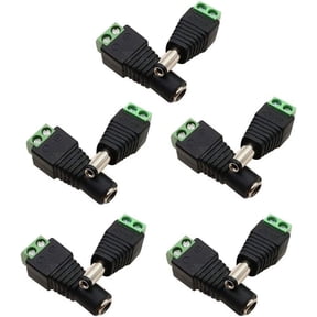 Treedix 12V DC Power Connector 5.5mm x 2.1mm, CENTROPOWER (5 x Male + 5 x Female) Power Jack Adapter Compatible with Camera DVR Security System LED Light Cable Wire Ends Plug Barrel Adapter