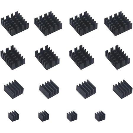 Treedix 16pcs Aluminum Heatsink Cooler Cooling Kit Compatible with Raspberry Pi 4