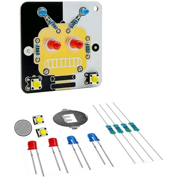 Treedix 2 Sets of Solder Practice Projects DIY Electronics Kits Circuit Boards Trainning Board With Battery For Beginners, Students and DIYers