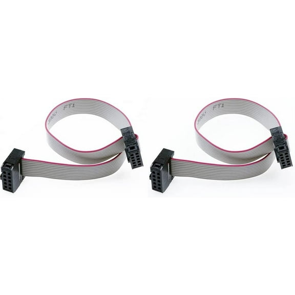 Treedix 2PCS IDC Ribbon Connector Flat Ribbon Cable Jtag Cable 2.54mm Pitch 2 Row 10 Pins Connector Female to Female Wires SWD Cable Length 200mm/7.87in for JTAG/ISP Connecting …