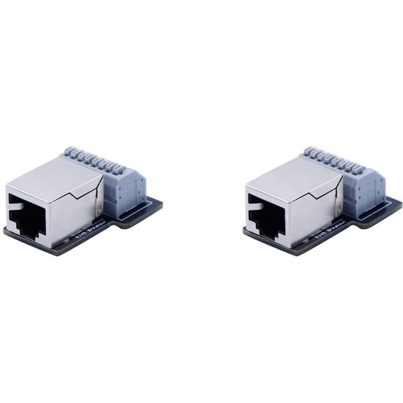 Treedix 2Pcs RJ45 8-pin Connector and Breakout Board Module Kit Replacement for Ethernet RS-422 RS-232 (Unassembled)
