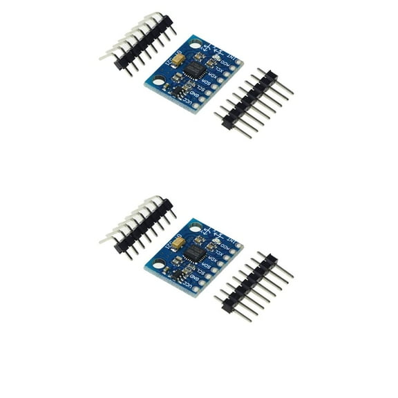Treedix 2pcs GY-521 MPU-6050 Gyroscope Sensor Module Triaxial Acceleration Gyroscope 6-axis Accelerometer Gyroscope Sensor Module 16-bit AD Converter Data Output IIC I2C for Arduino