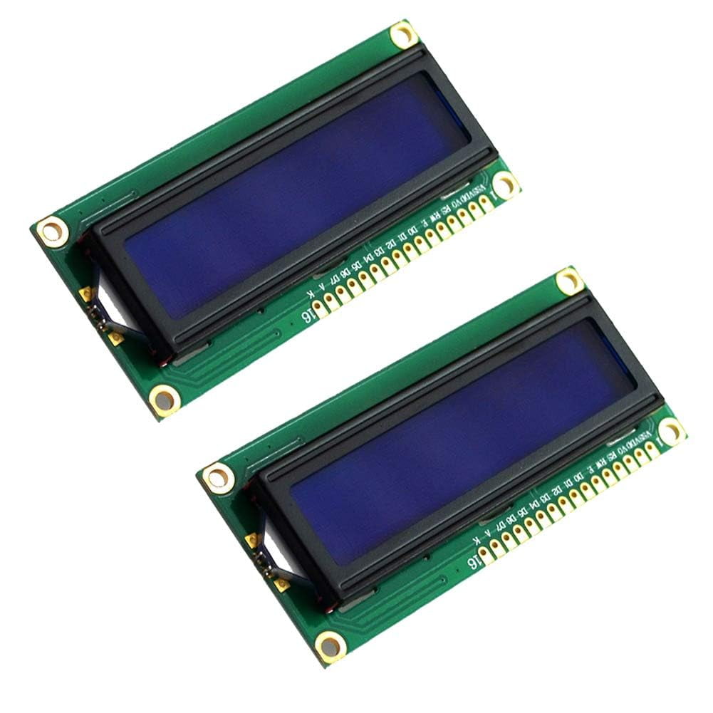 Treedix 2pcs HD44780 1602 LCD Display Module DC 5V 16x2 Character LCD ...