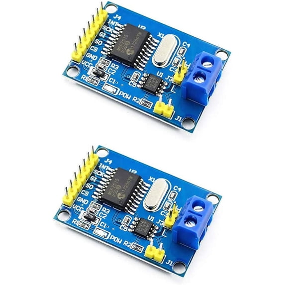 Treedix 2pcs MCP2515 TJA1050 Receiver SPI Protocol Program Routine CAN Bus Module