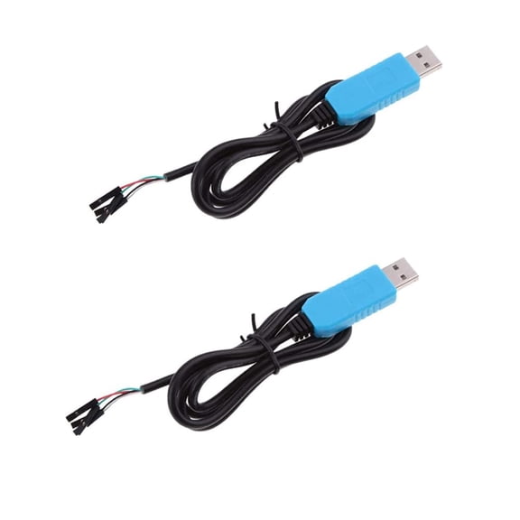 Treedix 2pcs PL2303TA USB to TTL Serial Cable PL2303TA USB to TTL RS232 Com Uart Debug Console Cable Compatible with Raspberry pi