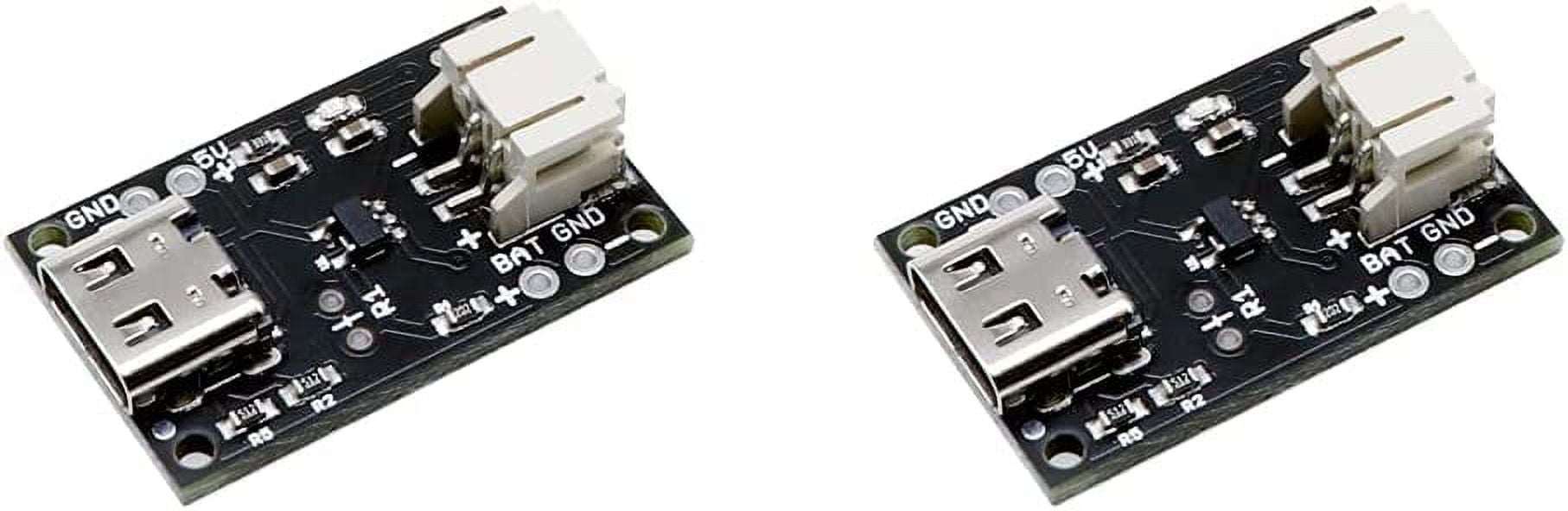 Treedix LiPo Ladegerät Board 2-tlg. - Typ C USB Ladeplatine Mit JST Anschluss & LED Anzeige