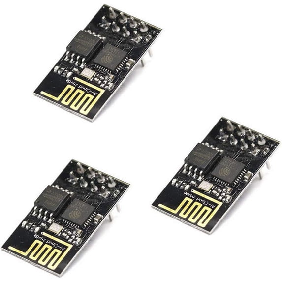 Treedix 3pcs ESP8266 ESP-01 Serial Fidelity Transceiver Receiver Module Module Board Compatible with Arduino