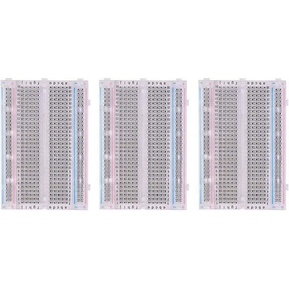 Treedix 3pcs Transparent Plastic Mini Solderless Breadboard 400 Tie Experiment Mini Breadboard for arduino 83 * 55 * 8.5mm