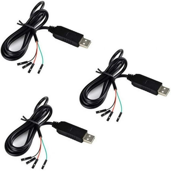 Treedix 3pcs USB to TTL Serial Cable Download Cable CH340 USB to Serial Module Compatible with Arduino Raspberry Pi